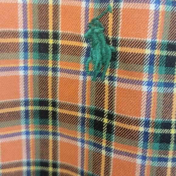 Ralph Lauren Vintage Mens Flannel Check Stripe Button Front Size Large - Picture 3 of 11